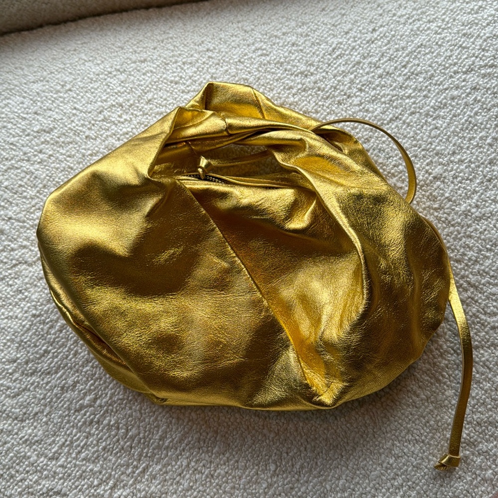 Dries Van Noten gold purse